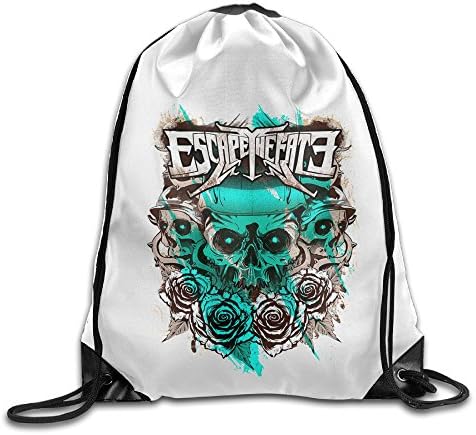 Zhanzy Escape The Fate Large Drawstring Sport Backpack Sack Bag Sackpack