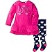 Gerber Baby Girls' Micro Fleece Dress with Tights, Love, 3-6 Months