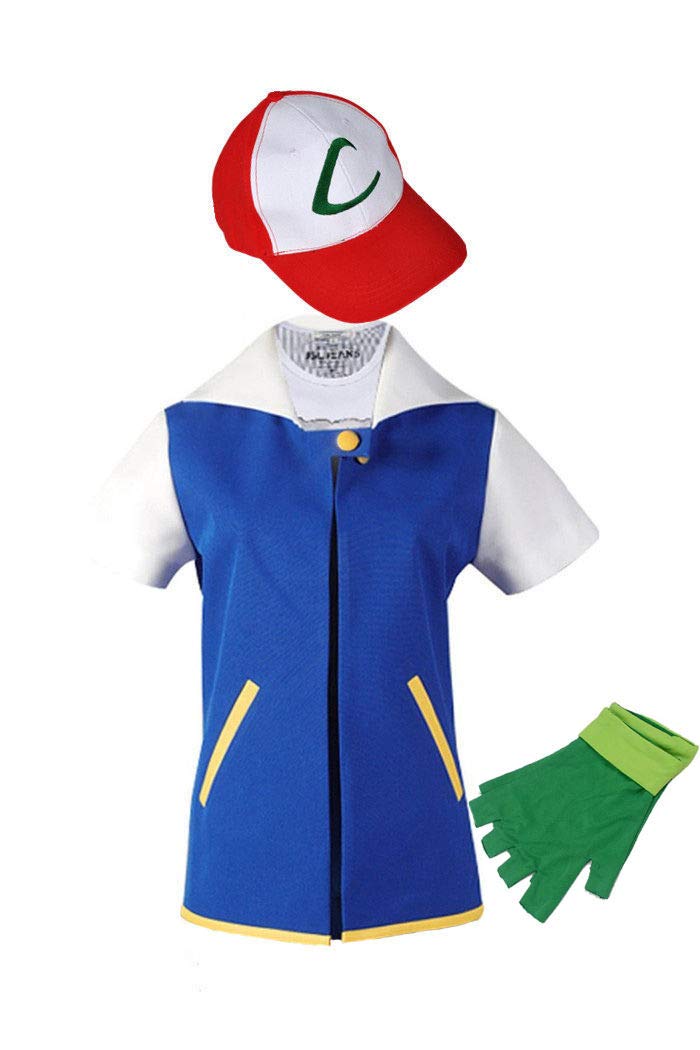 Photo 1 of Coslover Anime Kids Adult Hoodie Jacket Shirt Gloves Hat Sets Cosplay Costume Blue