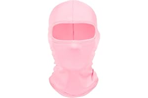 Kewucn Balaclava Ski Mask Full Face, UV & Wind Protection Face Mask for Summer Hot Weather, Breathable & Lightweight Balaclava Face Mask Cycling Motorcycle for Men Women (Pink)