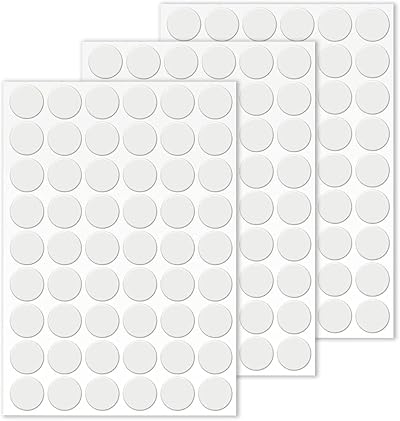 LICQIC Self Adhesive Screw Hole Covers 21mm White, 162 Pcs