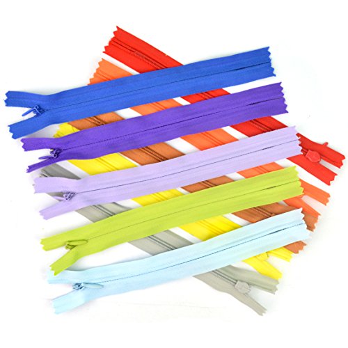 Jmkcoz 50pcs 7.8 Inch Sewing Zippers, Nylon Invisible Zippers Tailor Sewer Craft for Sewing Assorted Colors Tailor Sewing Tools Garment Accessories Crafter's Special
