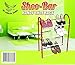 Compact Shoe Organizer Rack-Ladies or Kids Shoe Racks for Closet or Entryway-Smart Metal Closet Shoe Racks with Shelves 12 Pair Kids Ladies Shoes (no plastic)-Light Easy to Assemble