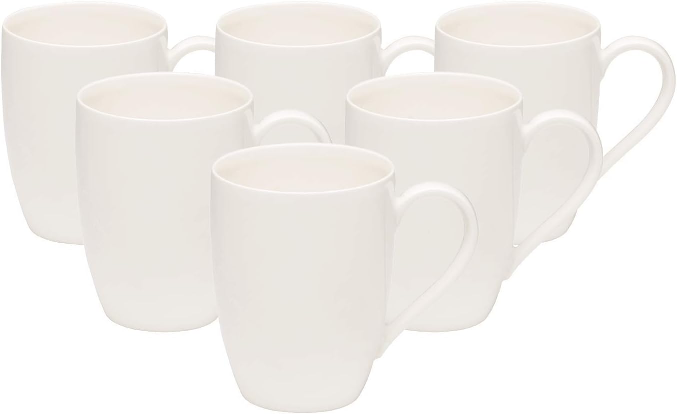 vivo - Villeroy & Boch Group Basic White Mug Set, 6 Pieces EC, 6 Count (Pack of 1)