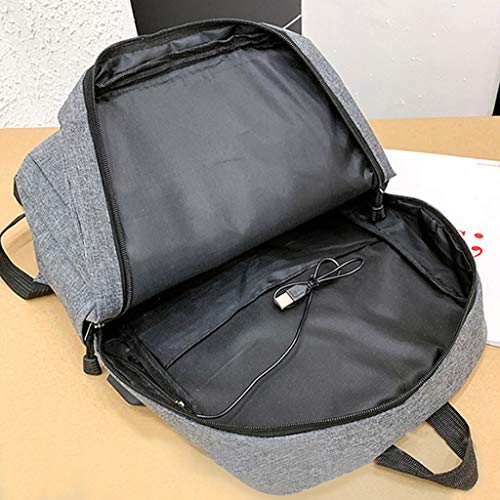 DreamedU Women Ladies Computer Backpack Shoulder Notebook Bag Business Casual School College (Gray) - Thumbnail 2