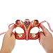 Bememo 12 Pieces Mardi Gras Masks Shining Plated Gold Masquerade Mask Wedding Props Party Costume Accessory