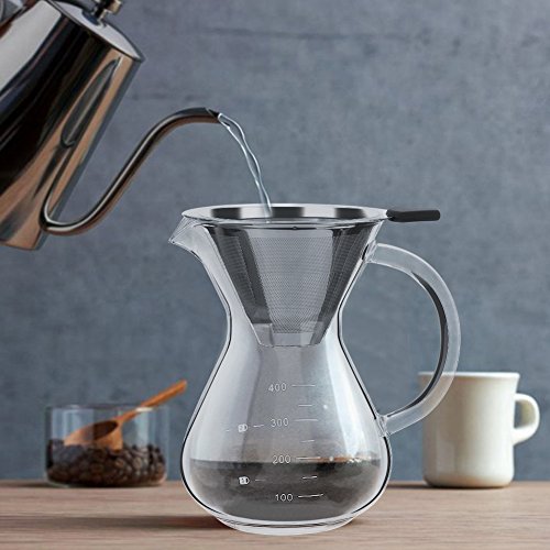 Classic Pour Over Coffee Maker Carafe Paperless Pour Over Coffee Maker