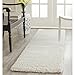 SAFAVIEH Milan Shag Collection Runner Rug - 2' x 8', Ivory, Solid Design, Non-Shedding & Easy Care, 2-inch Thick Ideal for High Traffic Areas in Living Room, Bedroom (SG180-1212)