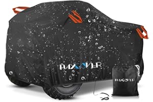 HAYCOVER ATV Cover Waterproof Heavy Duty 4 Wheeler Cover Quad Cover All Season Weather Proof Outdoor UV Protection for Polaris Kawasaki Yamaha Honda 59x39x39 inch(Youth)