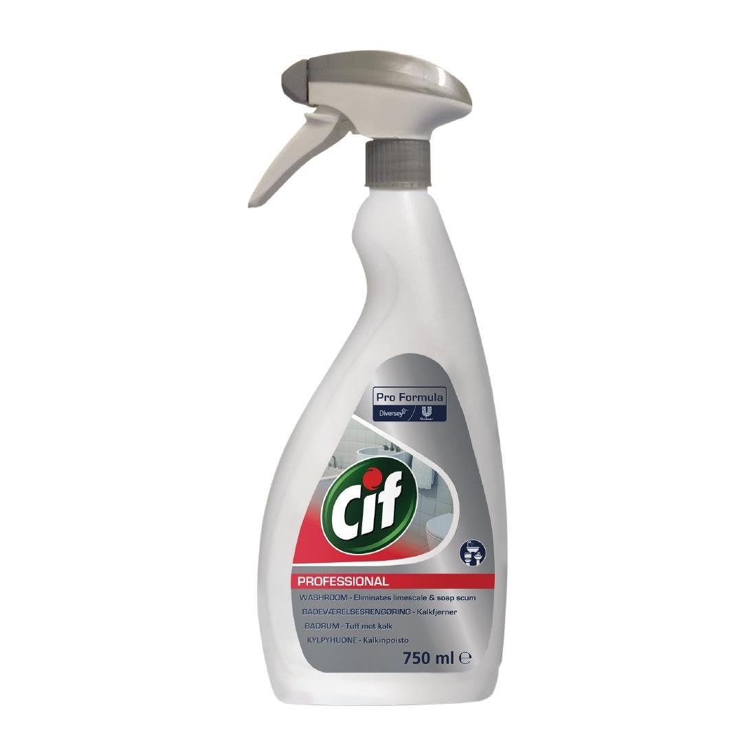 Cif Professional 7517907 Cif Pro Formula Washroom Cleaner 2-in-1, 750 mL (Pack of 6)