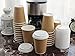 Yes!Fresh Disposable Paper Hot Coffee Cups with Lids for Office Parties Home Travel Corrugated Sleeve Hot Drink Cups(Brown 12 oz 50 count)