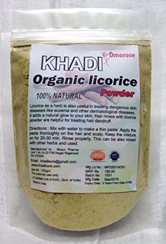 Khadi Licorice ( Mulethi ) Powder , 100 gm Glycyrrhiza Glabra - Ayurvedic Herb