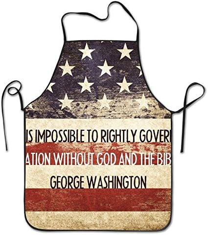 It Is Impossible To Rightly Govern A Nation Without God And The Bible Cooking Aprons Chef Apron For Women Men Girl Kids Gifts Kitchen Decorations
