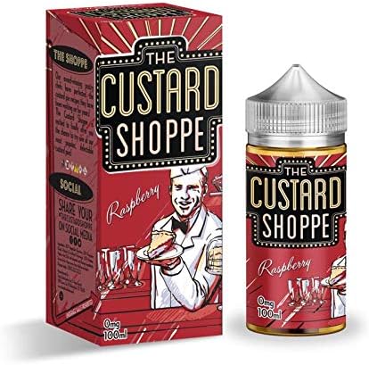 The Custard Shoppe E Liquid by Jam Monster Premium Gourmet Dessert Vape Juice 100ml 0mg Sub Ohm High VG EJuice No Nicotine 75VG 25PG All Flavours (Raspberry Custard)