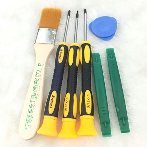 ZMD Repair took kit T8 + T10 +T6 Screwdriver Security Torx Driver with Free Non-marring Electronics Prying Tool Free Wood Handle Cleaning Brush For Xbox One repair tool