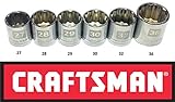 Craftsman Laser Etched Easy Read 6 Piece Large Metric/MM ½” Drive 12 Point Socket Set