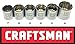 Craftsman Laser Etched Easy Read 6 Piece Large Metric/MM ½” Drive 12 Point Socket Set