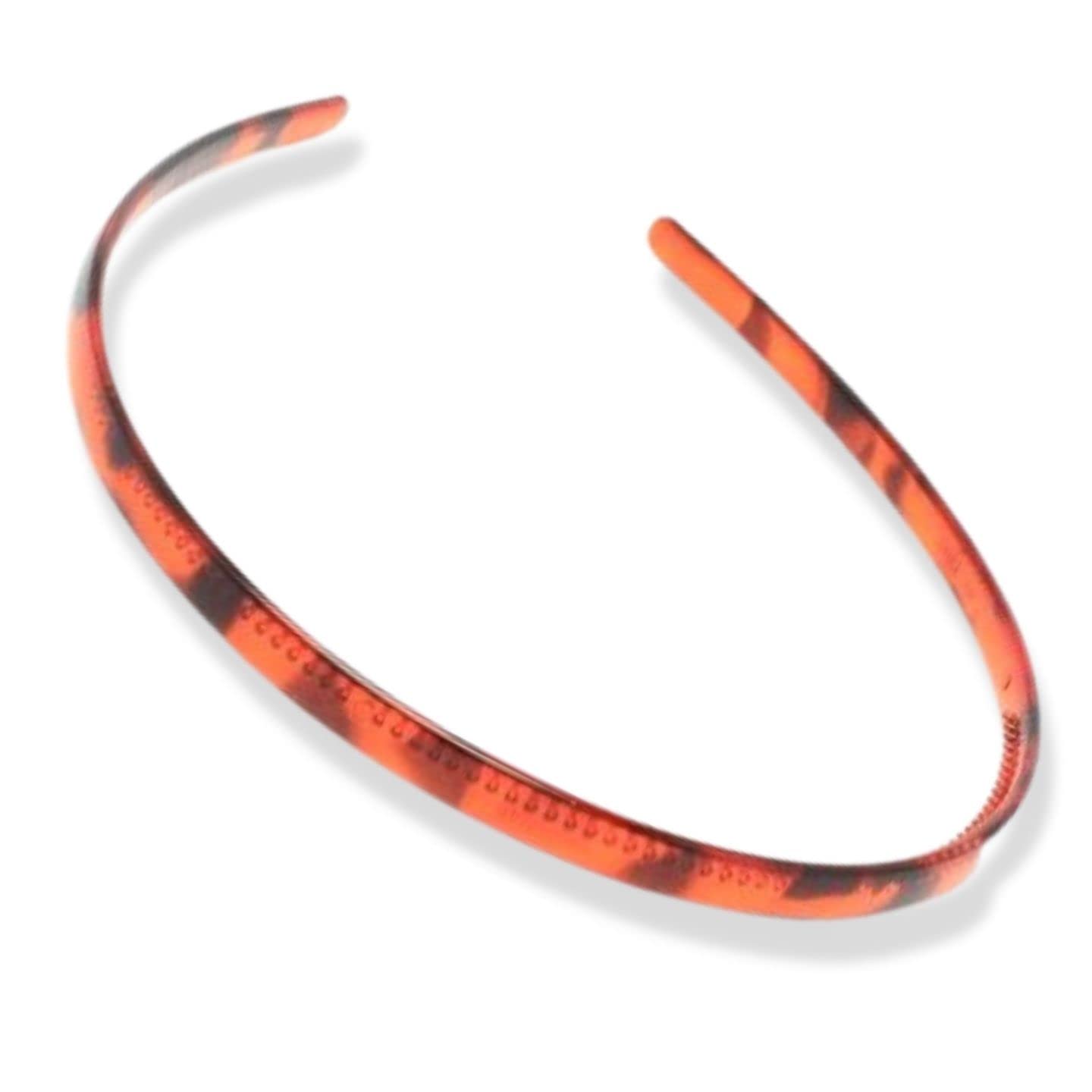 Topkids Accessories Plastic Alice Bands for Girls and Women, Headbands, Hair Comb Headband, Alice Bands Adult Women, Girls Headbands (1cm Tort Brown)