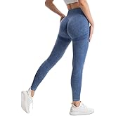 SPRIMEMONG Women's High Waist Workout Legging Seamless Scrunch Active Pants