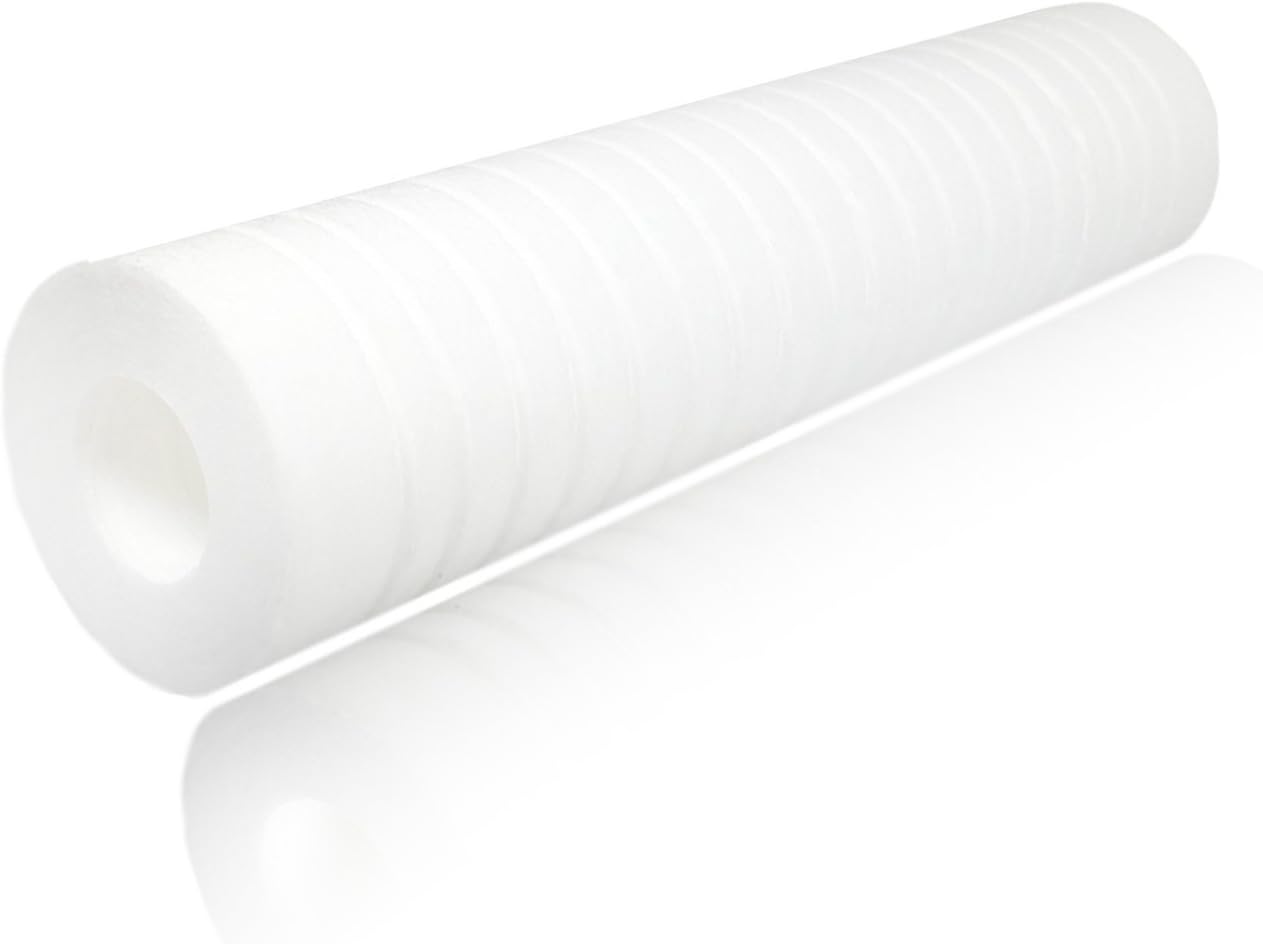 Aquaboon 5 Micron 10" x 2.5" Grooved Sediment Water Filter Replacement Cartridge for Any 10 inch RO Unit | Whole House Sediment Filtration | Compatible with P5, AP110, WFPFC5002, CFS110, RS14, 6-Pack: Home & Kitchen