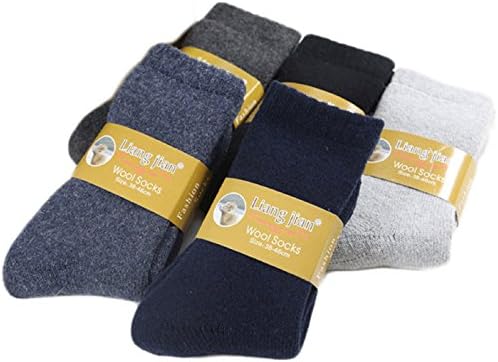 Lovely Annie Women's 1 Pair Extra Thick Wool Socks Solid(Black)