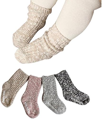 Baby Boy Girl Socks Infant Toddler Cotton Floor Non-Skid Turn Cuff Thick Stockings