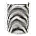 KINGSO Fabric Foldable Round Laundry Basket Hamper Closet Storage Bin Bag 16x20 Inch (03)