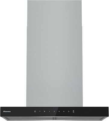 CH6T6226XGB - exaustor de 60cm, 446 m³/h, Classe A+, Sincronização H2H, Sensor de ar puro, Função de boost, eficiência energética A+, Controlo por toque, alerta de filtro, Inox