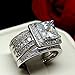 Ginger Lyne Collection Beverly 3 Ring Bridal Engagement Wedding Ring Band Set