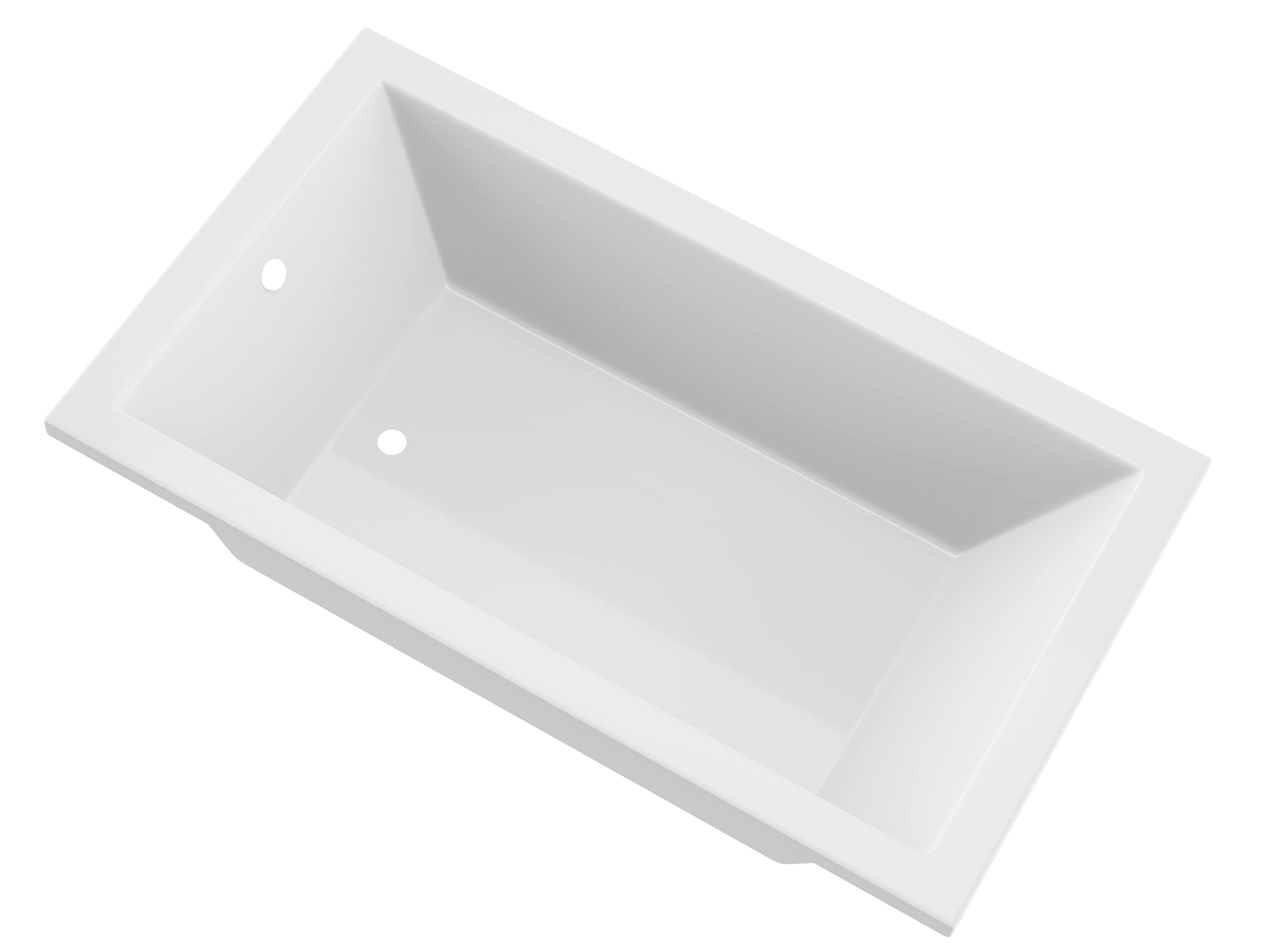 Photo 1 of *DAMAGE* ANZZI Illyrian AZ3272VNS 32" x 72" Soaker Acrylic Rectangle Drop-In Bathtub - Easy Installation - Smooth Glossy Ultra White Finish