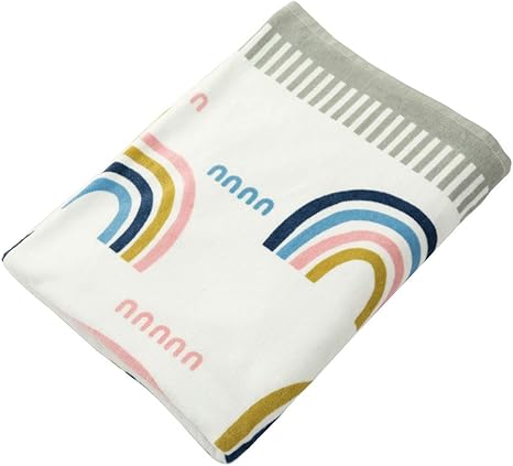 Amazon Co Jp エムール タオルケット シングル 掛け布団 布団タオルケット 寝具タオルケット 夏用 夏 厚手 綿 洗える レインボー柄 ホーム キッチン