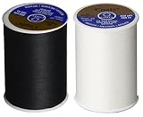 2-Pack - BLACK & WHITE - Coats & Clark Dual Duty All-Purpose Thread - One 400 Yard Spool each of BLACK & White