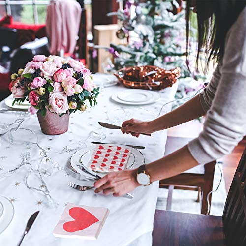 image for Xieda 80 Pack Valentine's Day Disposable Paper Napkins Cocktail Bevera