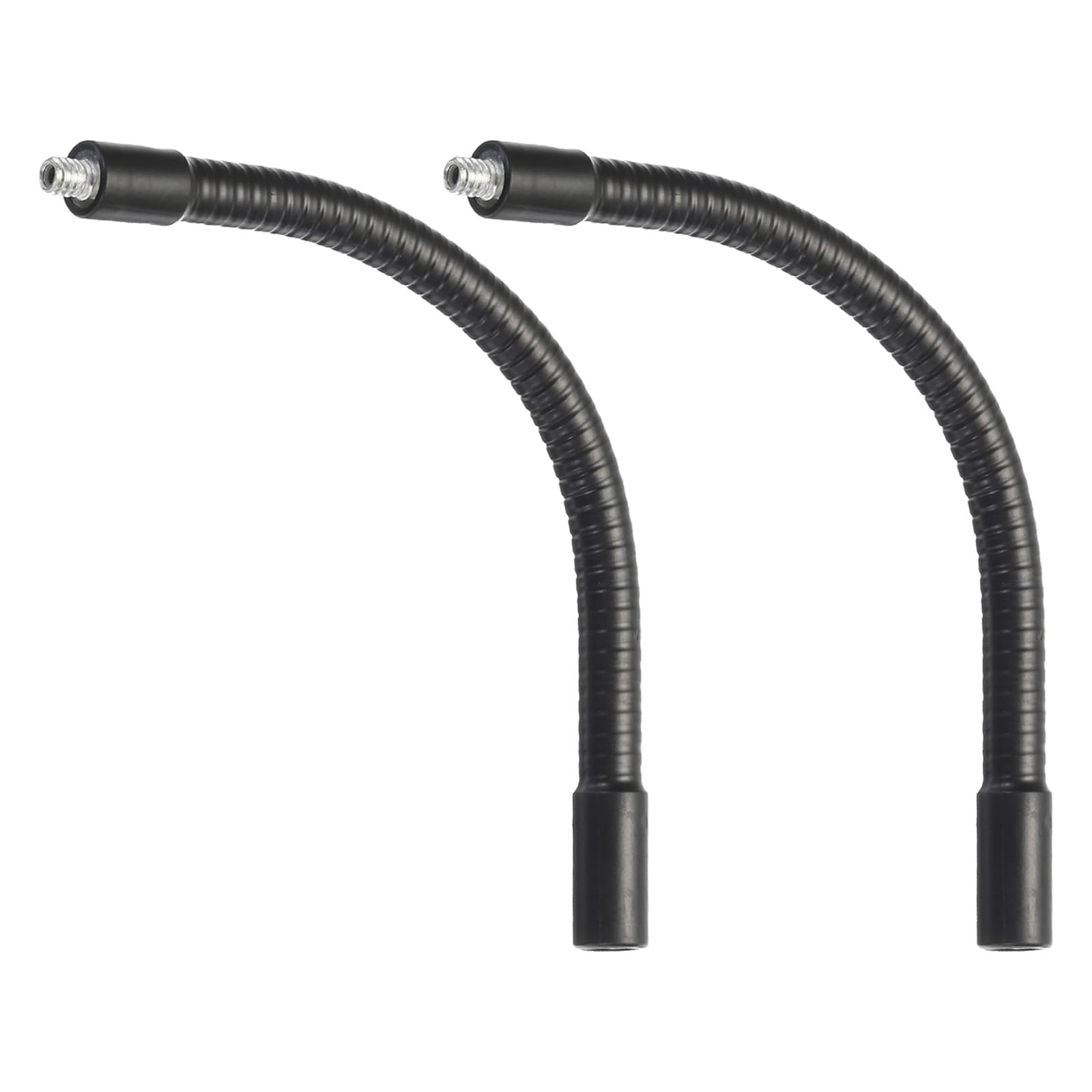 Photo 1 of PATIKIL 8" Gooseneck, 2 Pcs 1/4"-20 Female to Male Thread Metal Universal Hose Flexible Arm Gooseneck Tube Extension Holder for Action Camera, Phone, Microphone, Black