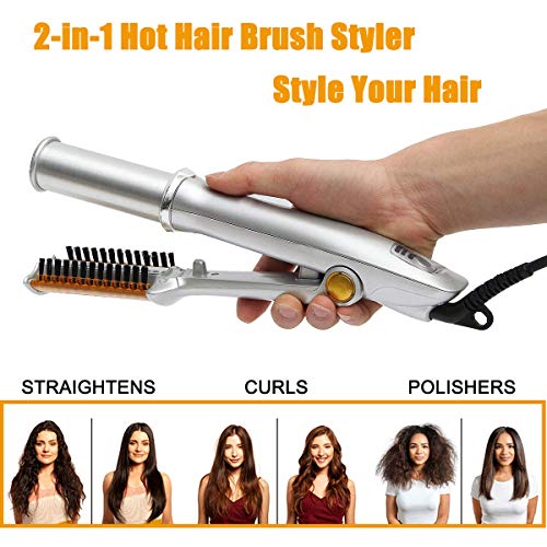 Hair Curler and Straightener 2 in 1 Rotating Iron,Hair Styling Tools