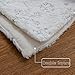 XAMSHOR Sequin Christmas Tree Skirt Soft Plush Mat White Faux Fur Holiday Party Decorations 48 Inch