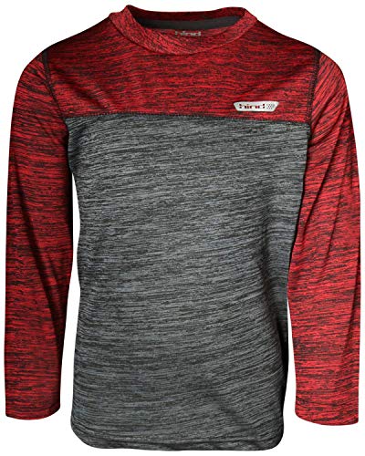 Hind Boys (4-Piece) Performance T-Shirt Active Pant Sets (2 Full Sets) (Red/Blue Heather, 3T)'