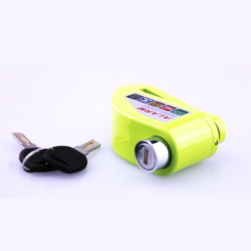 Candado Bloqueo de Seguridad Alarma Impermeable Antirobo para Motocicleta Moto Scooter Verde