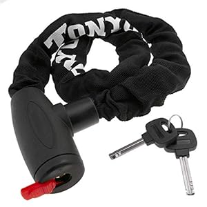 PrimeMatik – Stalen antidiefstal ketting met 19×900 mm fietsslot met veiligheidssleutel