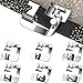 6 Pieces Rolled Hem Pressure Foot Sewing Machine Presser Foot Hemmer Foot Set (3/8 Inch, 4/8 Inch, 5/8 Inch, 6/8 Inch, 7/8 Inch, 8/8 Inch) Adjustable Wide Hemmer Foot Set for Singer, Brother, Jan