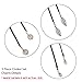 BodyJ4You Long Chain Wrap Choker Necklaces Set 3 Pieces Gothic Black Velvet Necklace