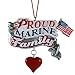 JWM Proud Marine Family Hanging Resin Christmas Ornament