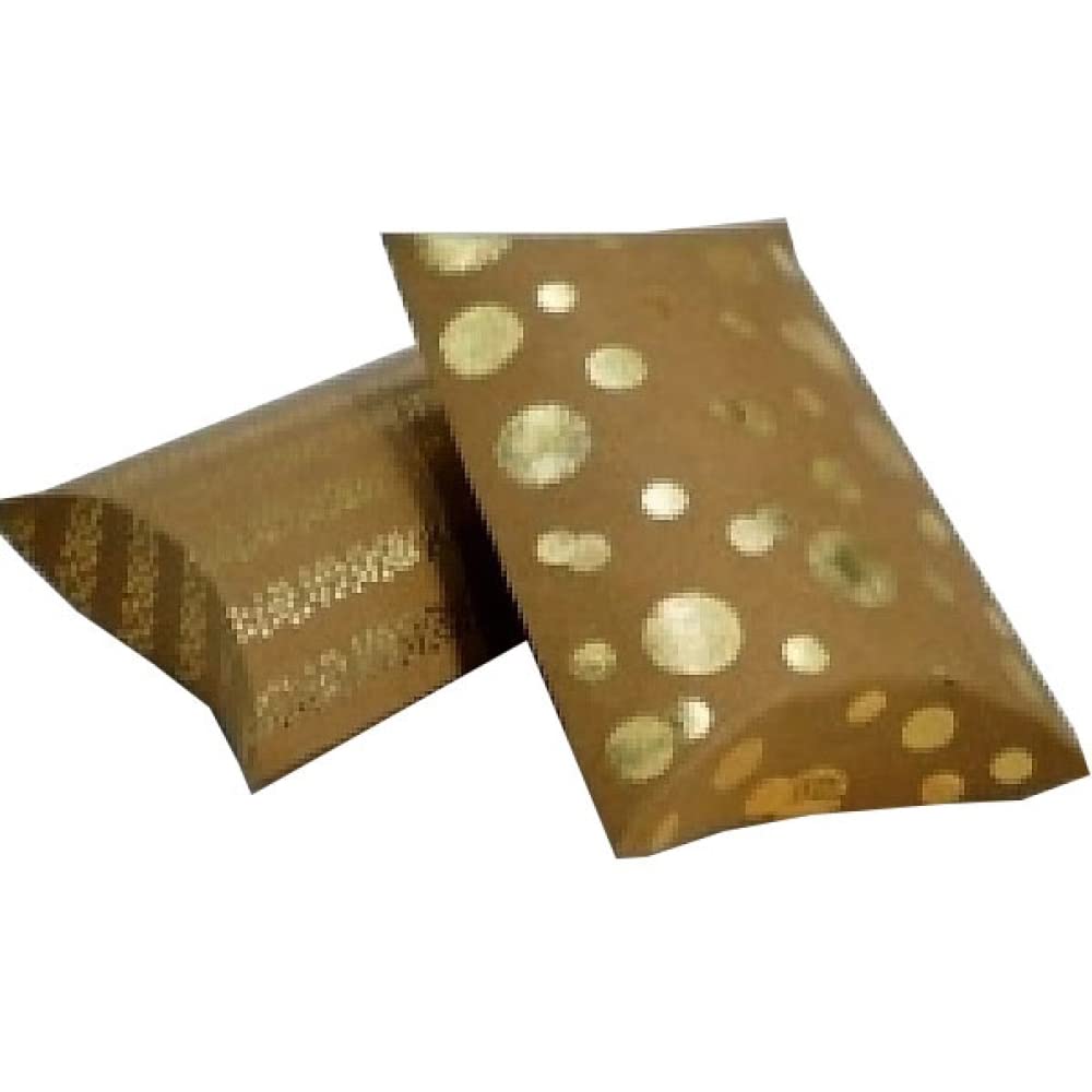 Pack of 4 gift boxes kraft gold 11x10cm