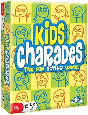 Amazon Outset Media Kids Charades 想像力があり楽しいアクションクラシックパーティーゲーム 幼い子供向け カード50枚と300枚 対象年齢8歳以上 ボードゲーム おもちゃ