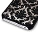 iPhone SE Case, GreatShield [TACT | Damask Design] Pattern Rubber Coating Embossed Snap On Case Back Cover for Apple iPhone SE / 5S / 5 (Black)
