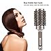 VAMIX Nano Thermal Ceramic & Ionic Round Barrel Anti-Static Hair Brush with Boar Bristle, for Hair Drying, Styling, Curling, Adding Hair Volume and Shine,Gold Color(2 inch)