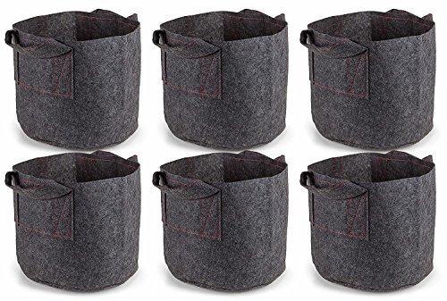 247garden 6-pack 2 gallon grow bags /aeration fabric po…