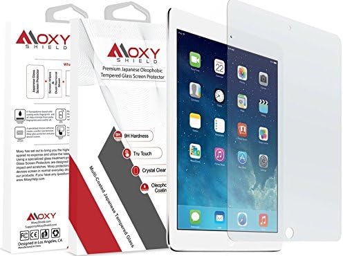 Apple IPad Pro Moxy® Shield TEMPERED Glass Screen Protector [Lifetime Warranty] Shatterproof 9H + Scratch Resistant + TruTouch Accuracy + Easy Alignment + Grade A Japanese Glass &amp; Clarity