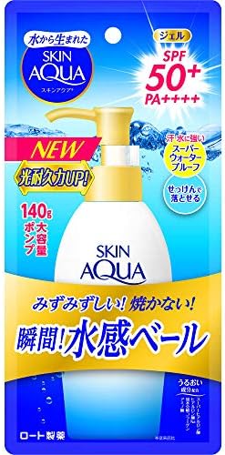 SKIN AQUA UV Super Moisture Gel, Large Capacity Pump Type, Sunscreen, Unscented, 4.9 oz (140 g), SPF 50+, PA++++ UV Protection, Contains UV Absorbant That Won’t Damage Damage or Deteriorate.