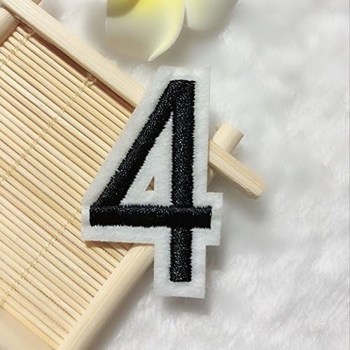 Digital Patch DIY Number 0-9 Embroidered Sticker Iron On/Sewing On Clothing Applique Badges